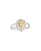 Citrine Pear & Topaz Ring,