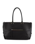 Laura Zip-top Faux-leather Tote Bag