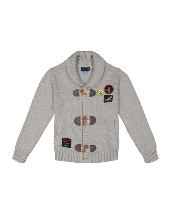 Boy's Toggle Shawl Cardigan,