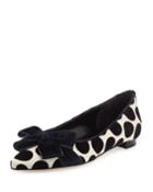 Gorina Polka-dot Velvet Flat