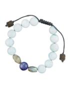 Iolite, Aquamarine & Labradorite Beaded Bracelet