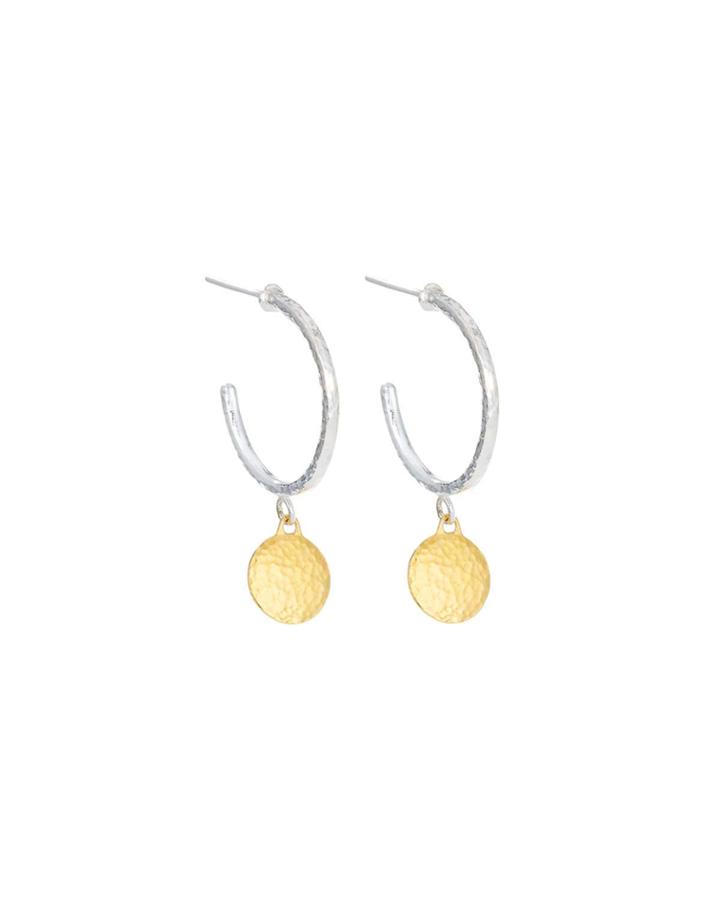 Lush Flake-drop Hoop Earrings