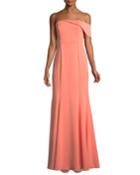 Seaworth Off-the-shoulder Crepe Gown