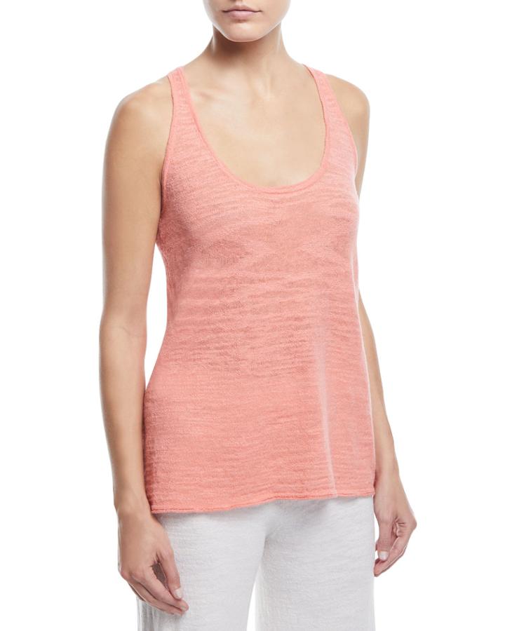 Linen-blend Racerback Tank