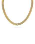 Kai Coil Cable Necklace W/ Pave Diamonds, Yellow