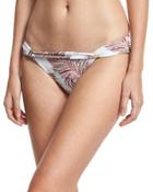Krishna Banded Swim Bottom, White Pattern