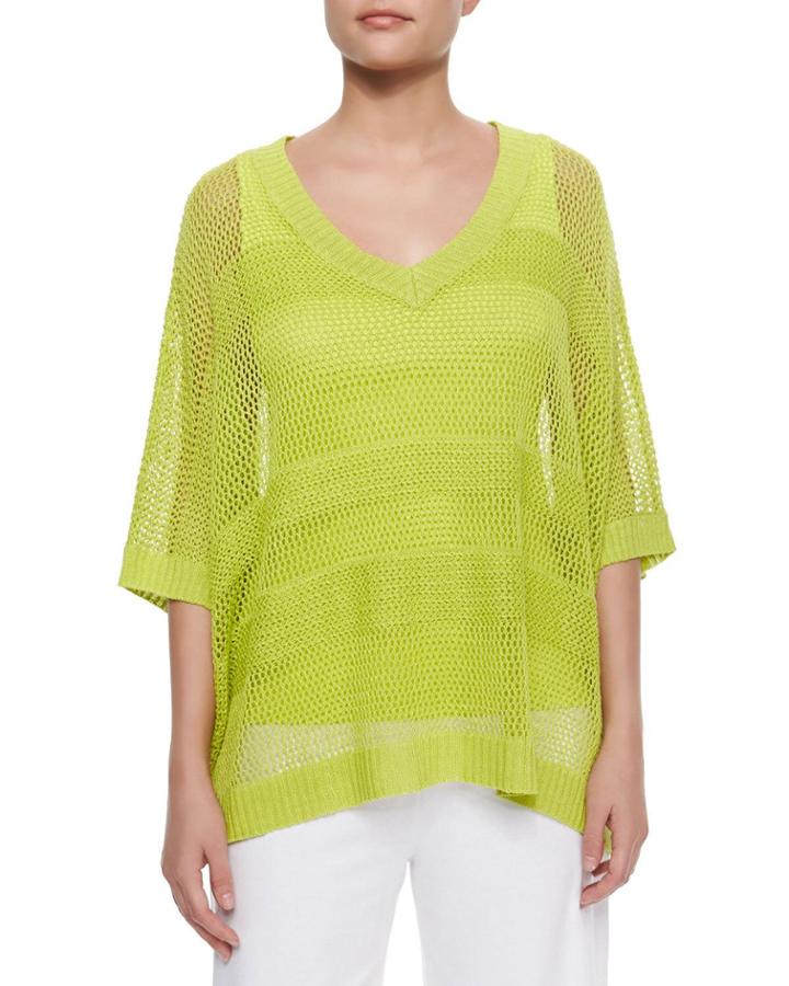 Mesh Striped Sweater,