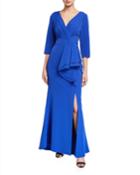 Surplice Faux-wrap Gown