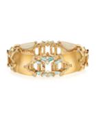 Alexis Bittar Golden Lucite & Swarovski Crystal Bangle Bracelet, Women's, Gold