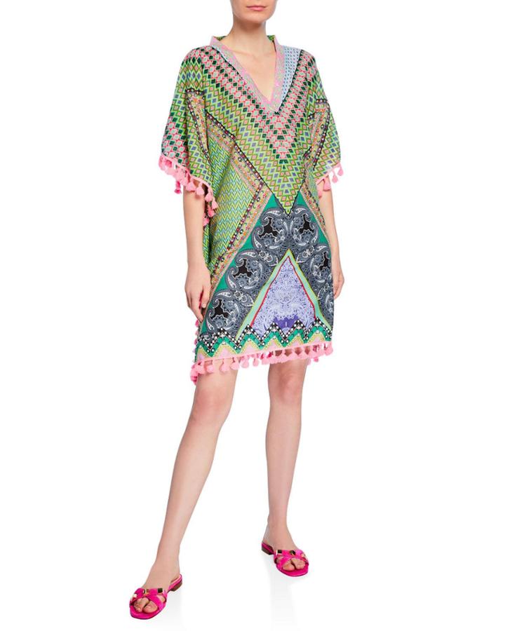 Noosa Patchwork Tassel Kaftan Dress