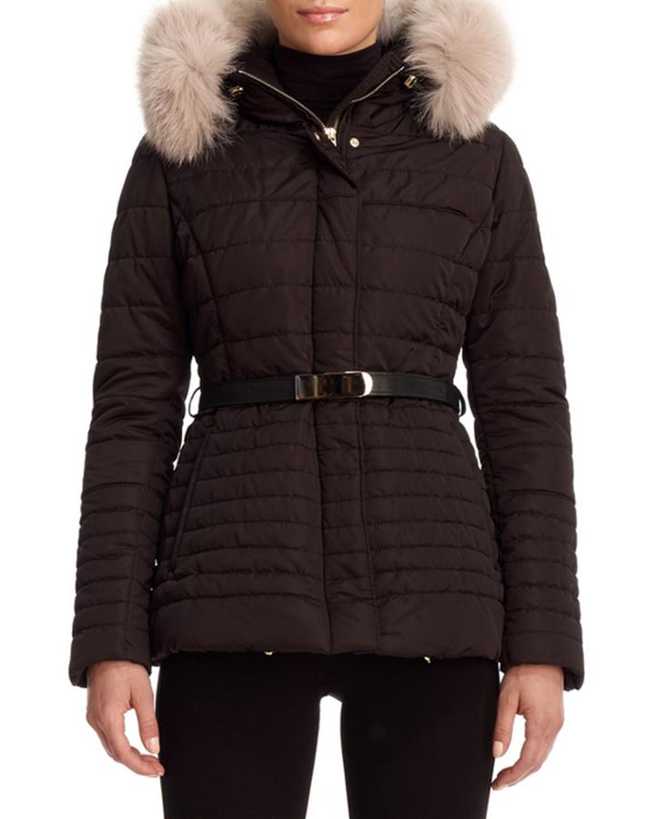 Apres-ski Jacket With Fox Fur Trim