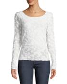 Lucie Long-sleeve Burnout Top