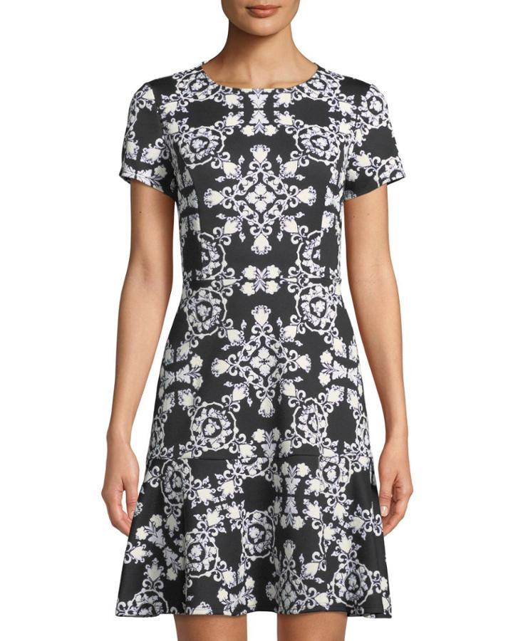 Short-sleeve Puff-print