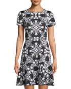 Short-sleeve Puff-print