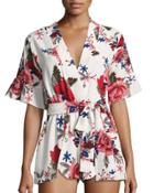 Watch Out Floral-print Romper,