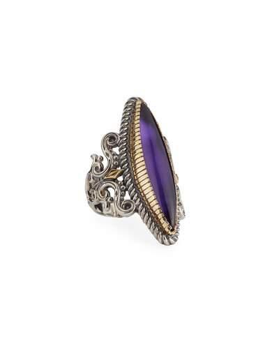 Erato Marquise Amethyst Doublet Ring,