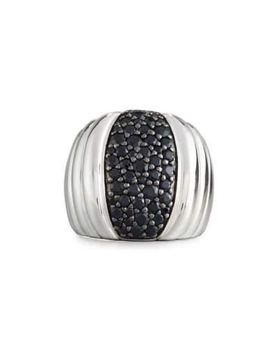 Bedeg Lava Dome Black Sapphire Ring,