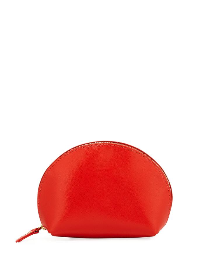 Medium Saffiano Dome Case, Orange