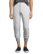 Tailored Birdseye Jogger Pants, Gray