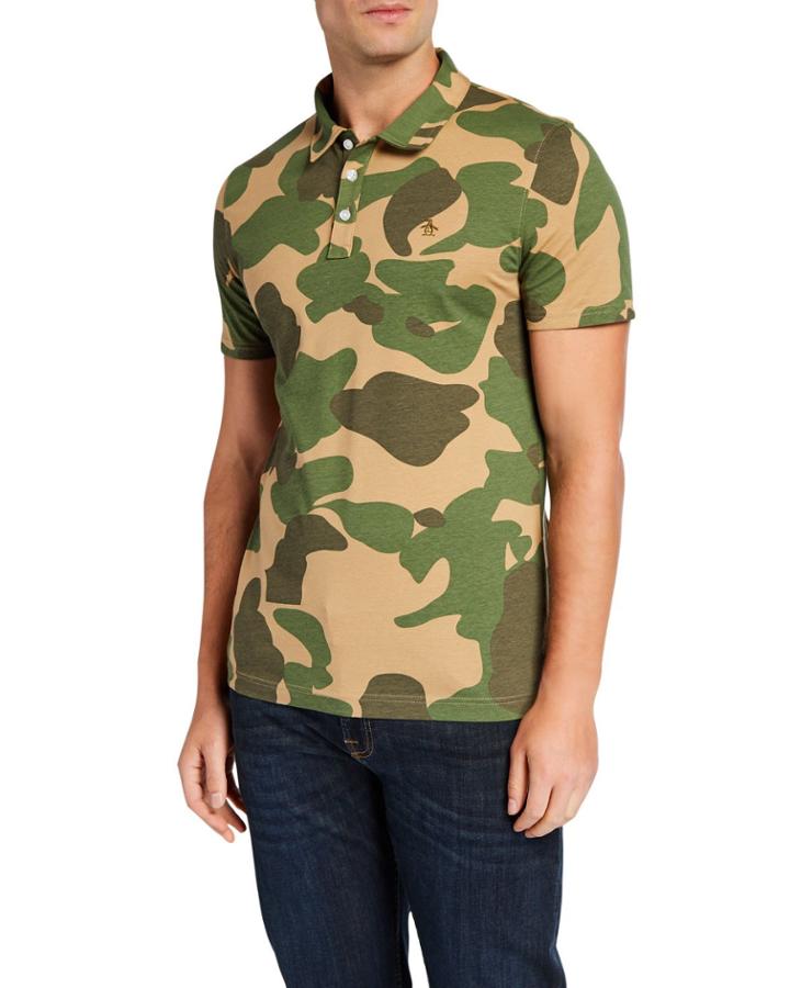 Men's Camo Jersey Polo