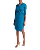 Reva 3/4-sleeve Wrap Dress