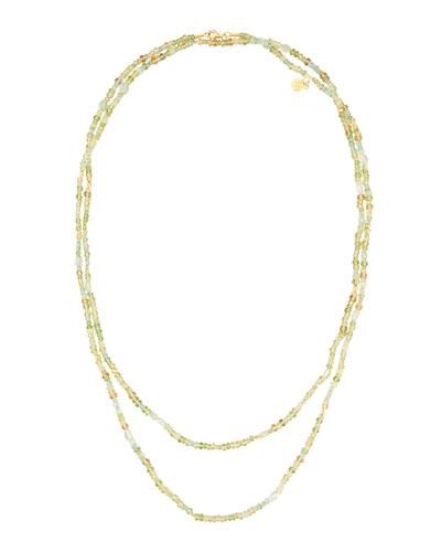 Long Multi-gemstone Beaded Necklace