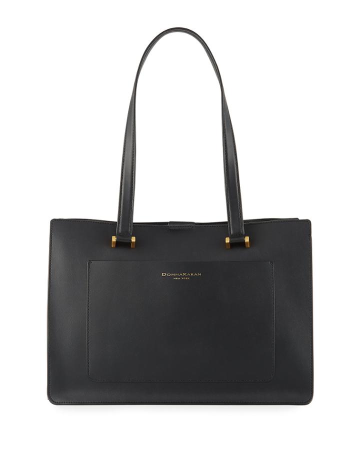 Karla Leather Shoulder Tote Bag