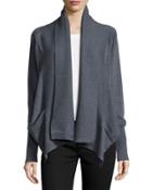Nina Wool Crop Cardigan, Gray