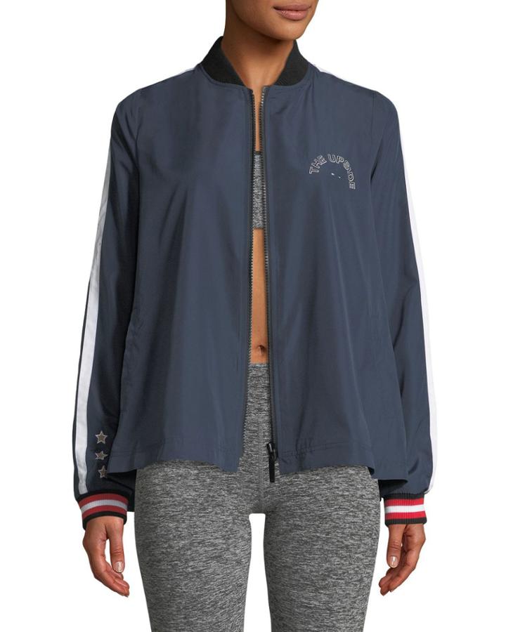 Indigo Ash Zip-front Woven Jacket