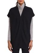 Horizontal-rib Wool-blend Vest