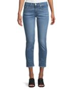 Dre Splattered Straight-leg Ankle Jeans