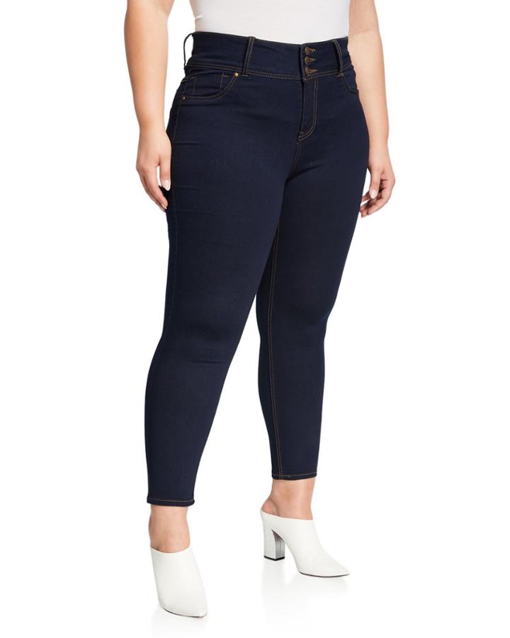 Plus Size Triple Button Ankle