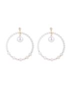 Anna Pearl Hoop-drop Earrings