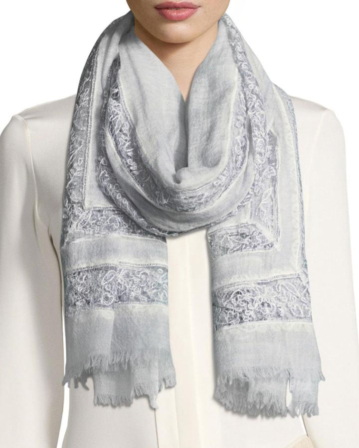 Angie Virgin Wool-blend Lace-trim
