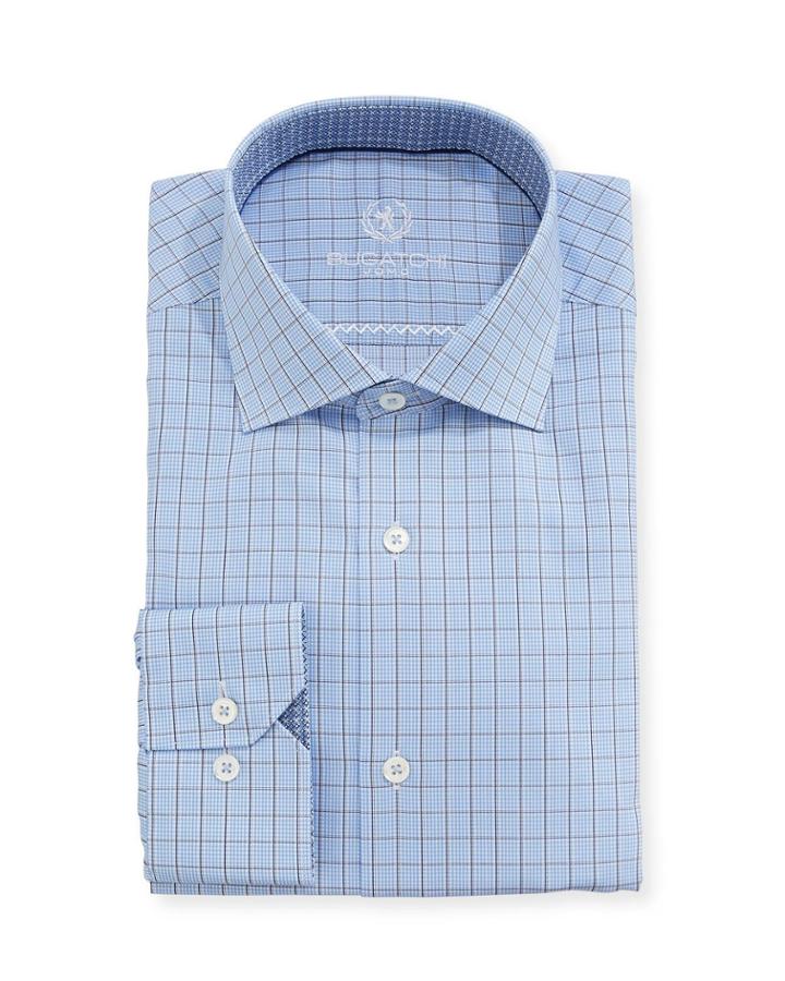 Classic Fit Graph-check Cotton Dress