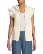 Keeley Sleeveless Ruffle-trim Hoodie