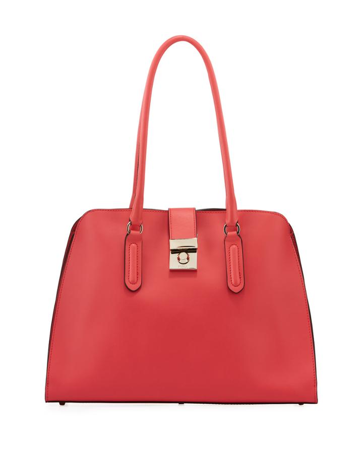 Milano Medium Leather Tote Bag