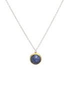 One-of-a-kind Galapagos Sapphire Round Pendant Necklace