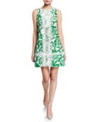Floral A-line Embroidered Dress