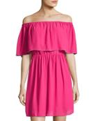 Natalia Off-the-shoulder Dress, Pink