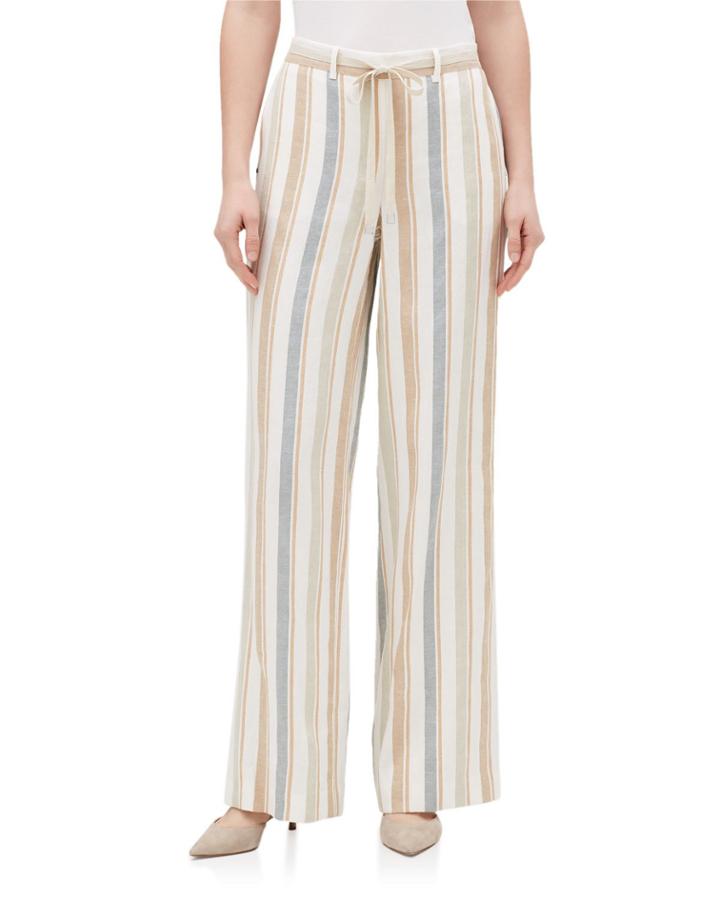 Harmonious Columbus Striped Wide-leg