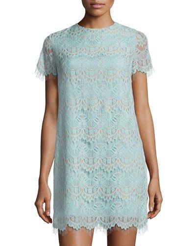 Marley Short-sleeve Scalloped Lace