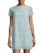 Marley Short-sleeve Scalloped Lace