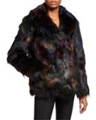 Reversible Faux Fur Patchwork Coat