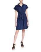 Rocky Tie-detail Poplin Dress