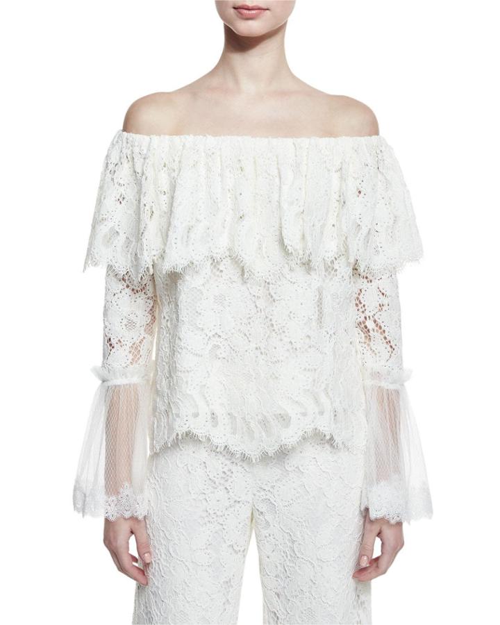 Laurena Lace Off-the-shoulder Top