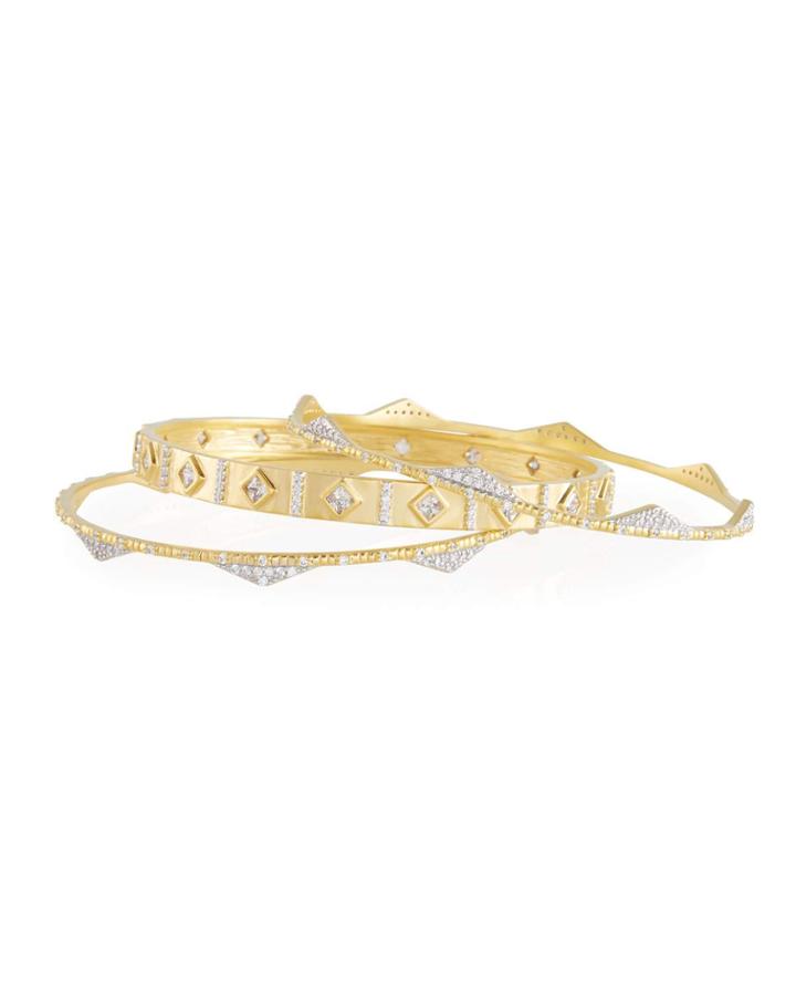 Visionary Fusion Crown Stacking Bangles,