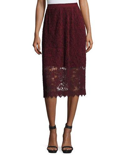 Midi Lace Plisse