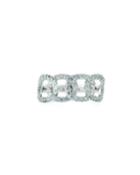 18k White Gold Diamond Cable Ring,