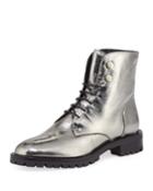 Francesca Metallic Combat Boots